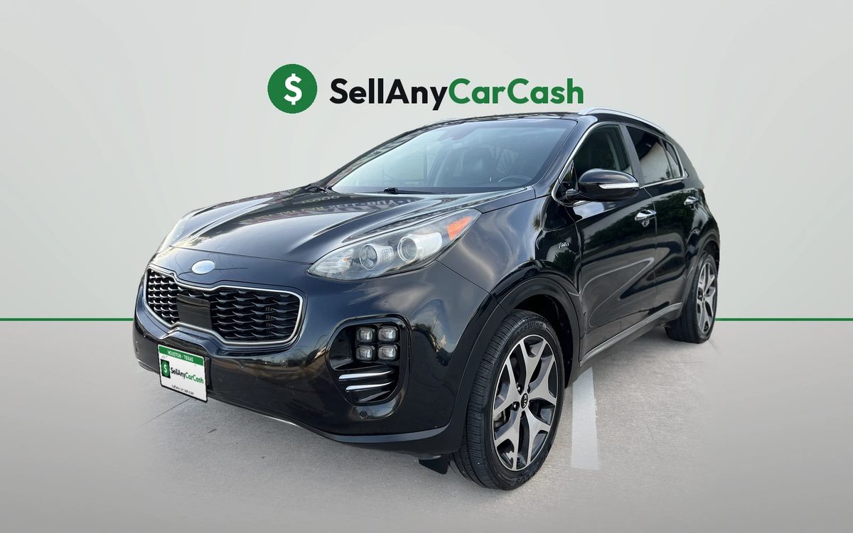 Black Kia Sportage SX we bought for cash in Houston, TX — Sell Any Car Cash
